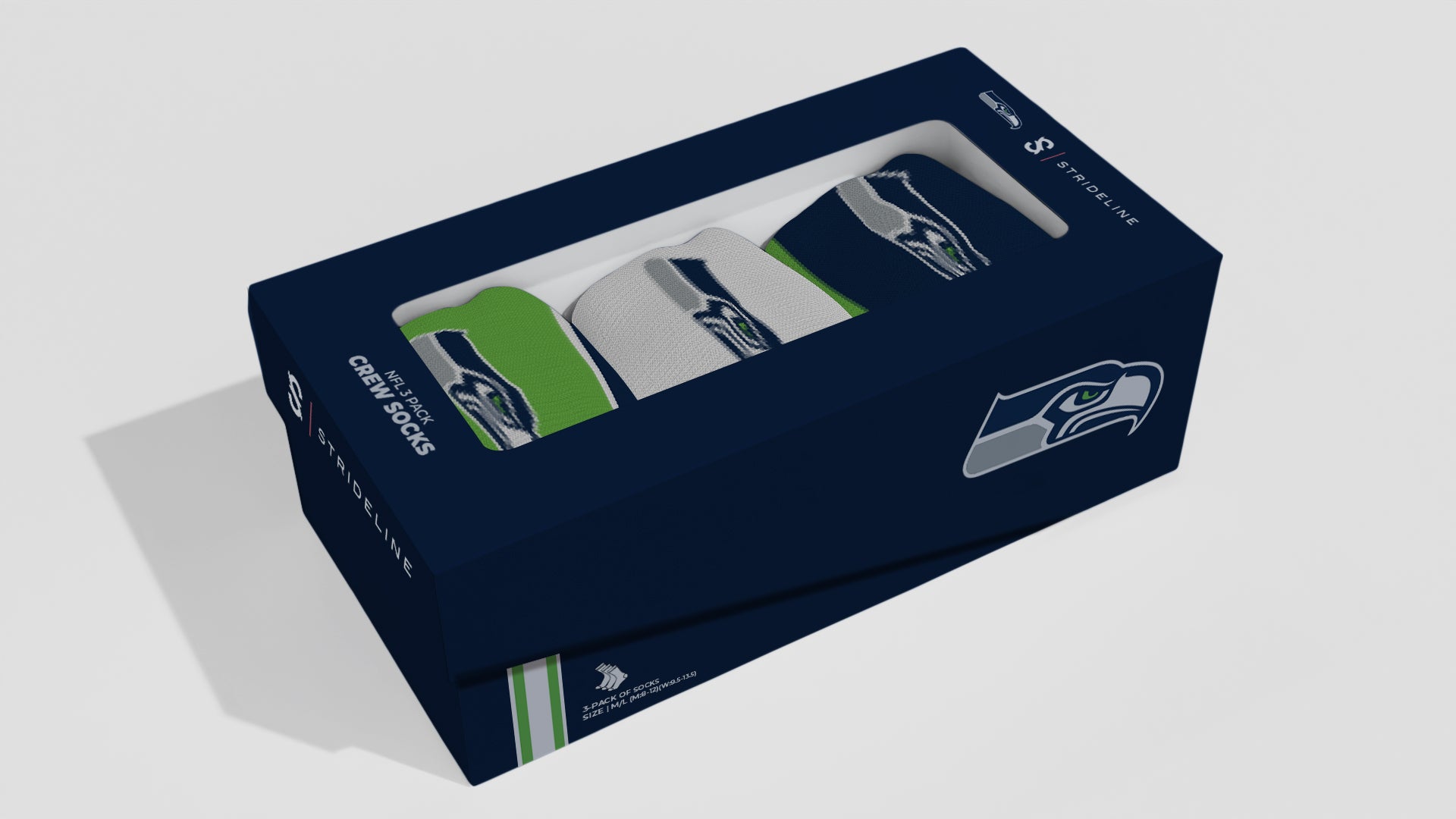Seattle Seahawks | Premium Knit Crew | NFL 3 Pack Box | N02419011ML ...