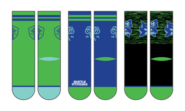 Seattle Sounders FC | Economy Knit Crew | MLS 3 Pack | N02489212ML