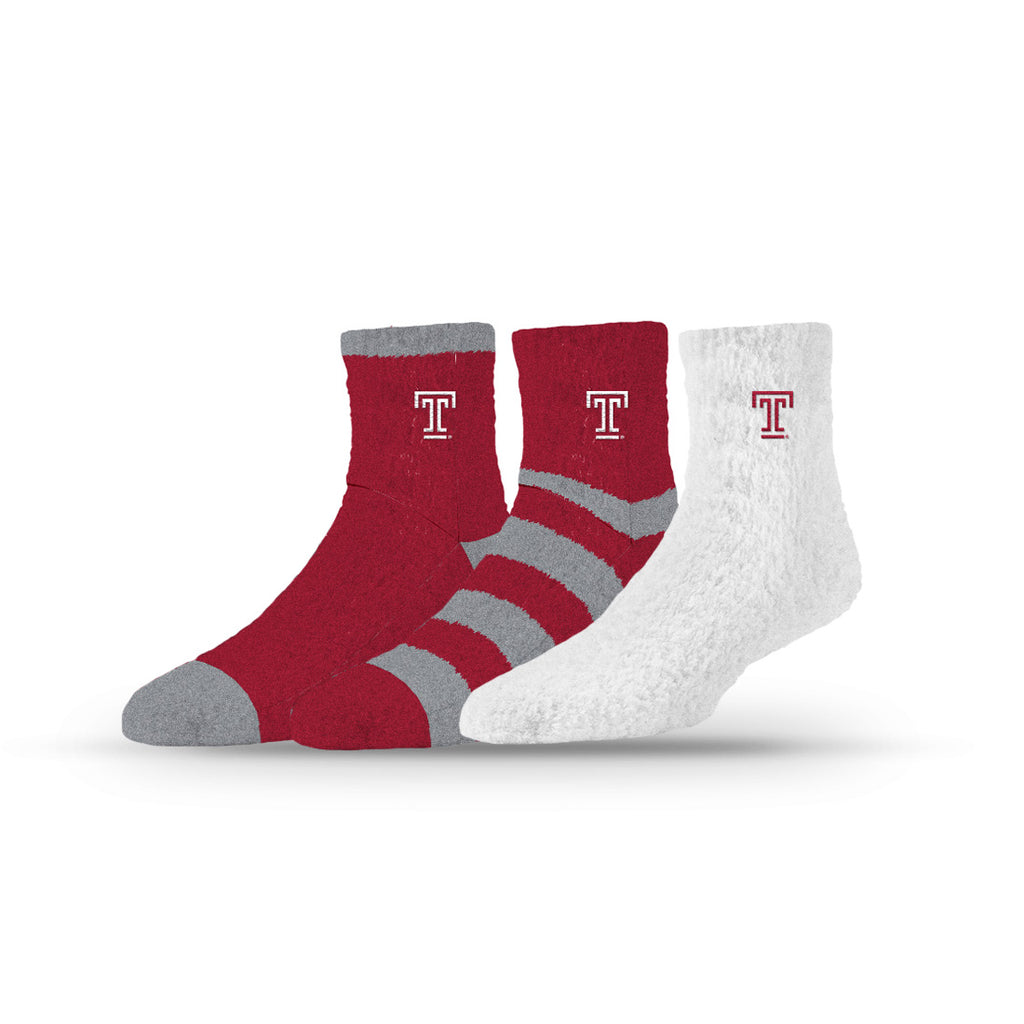 Temple University | Fuzzy Half Calf Embroidered | NCAA 3 Pack | N02804957ML