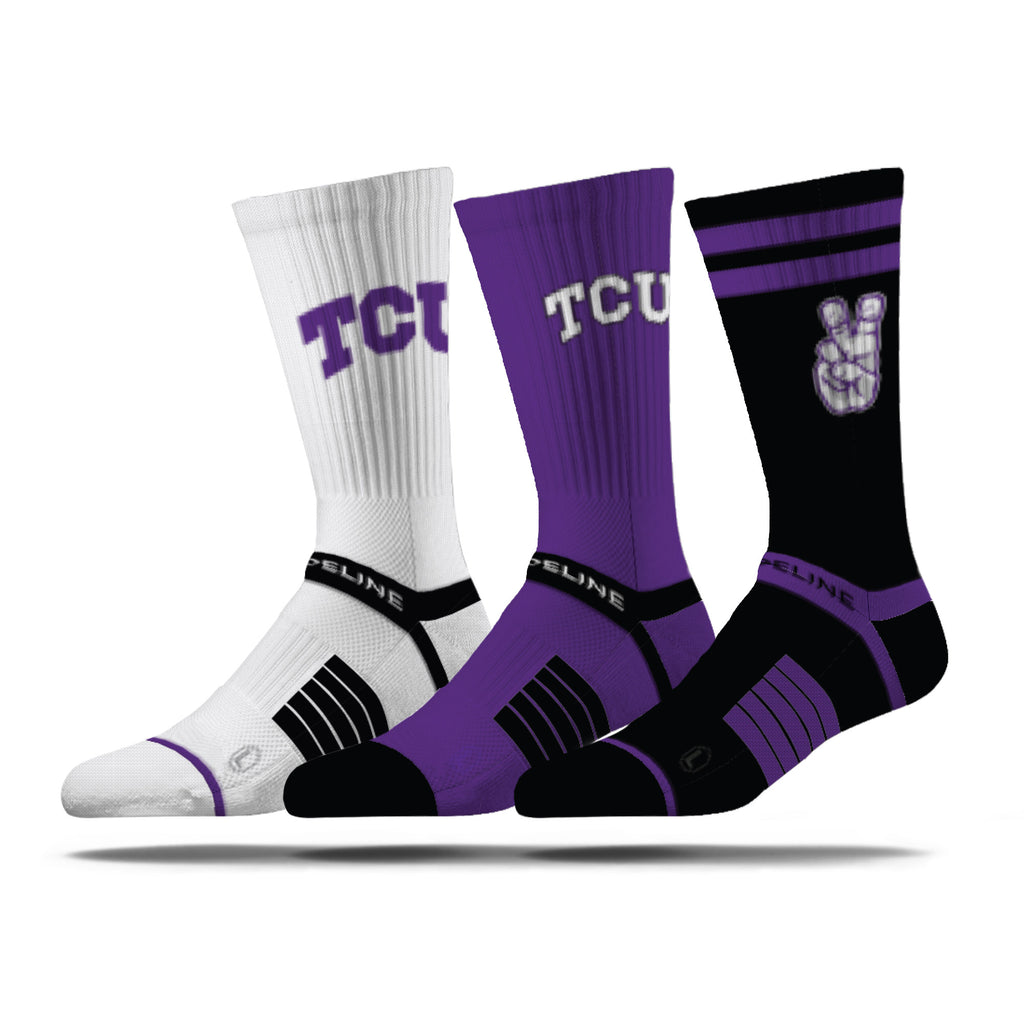 Texas Christian University | Premium Knit Crew 3 Pack | NCAA 3 Pack G2 | N02712056ML