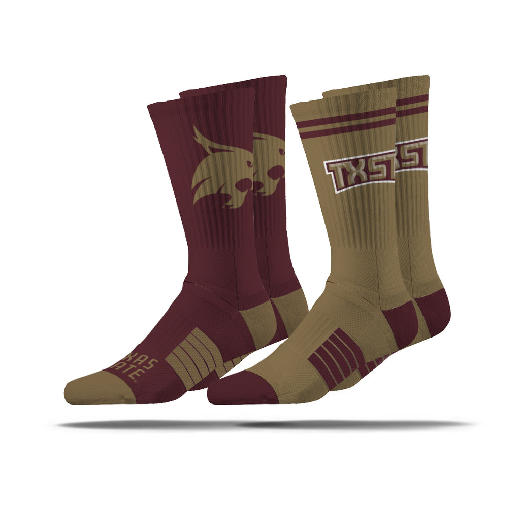 Texas State University | Premier Knit Crew | NCAA 2 Pack | N02768856ML