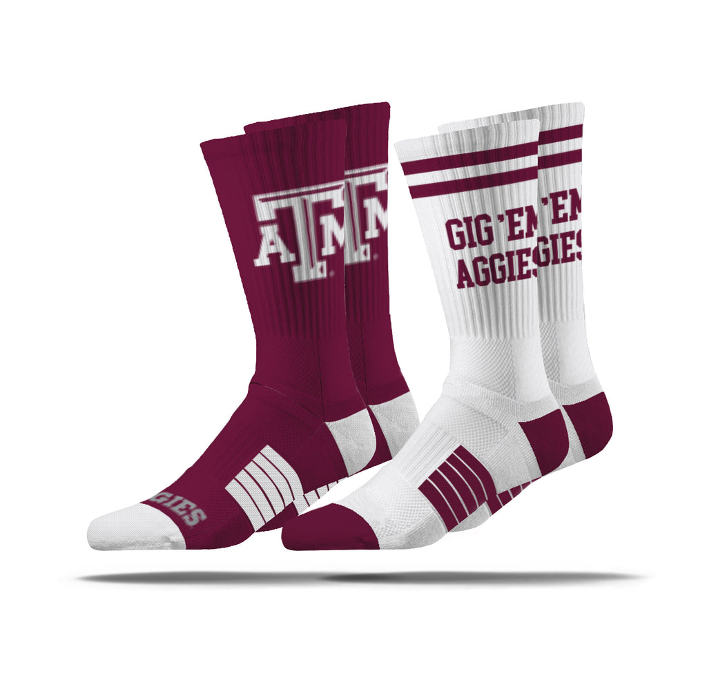 Texas A&M University | Premier Knit Crew | NCAA 2 Pack | N02514415ML