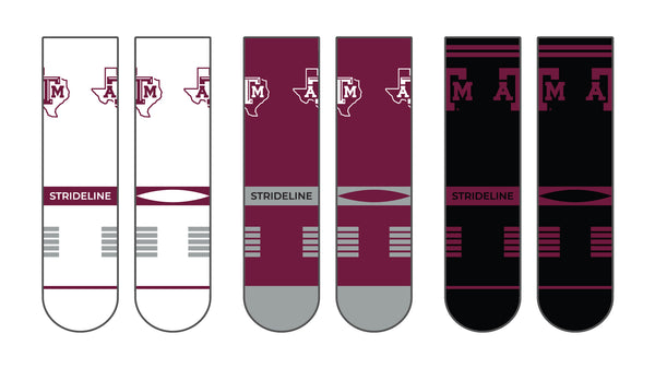 Texas A&M University | Premium Knit Crew 3 Pack | NCAA 3 Pack G2 | N02506521ML