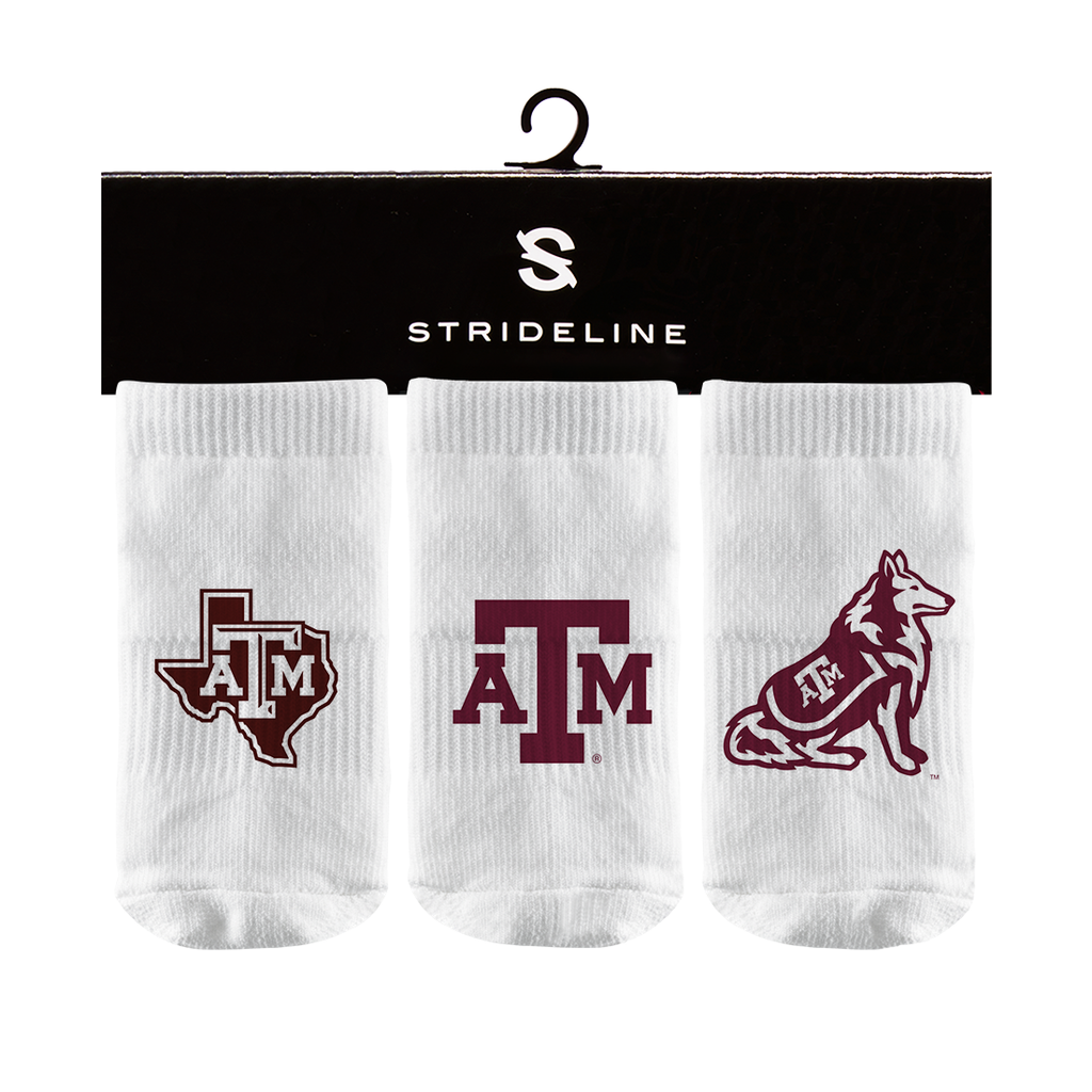 Texas A&M University | Baby Socks 3 Pack | Primary Logo | N02385390B01