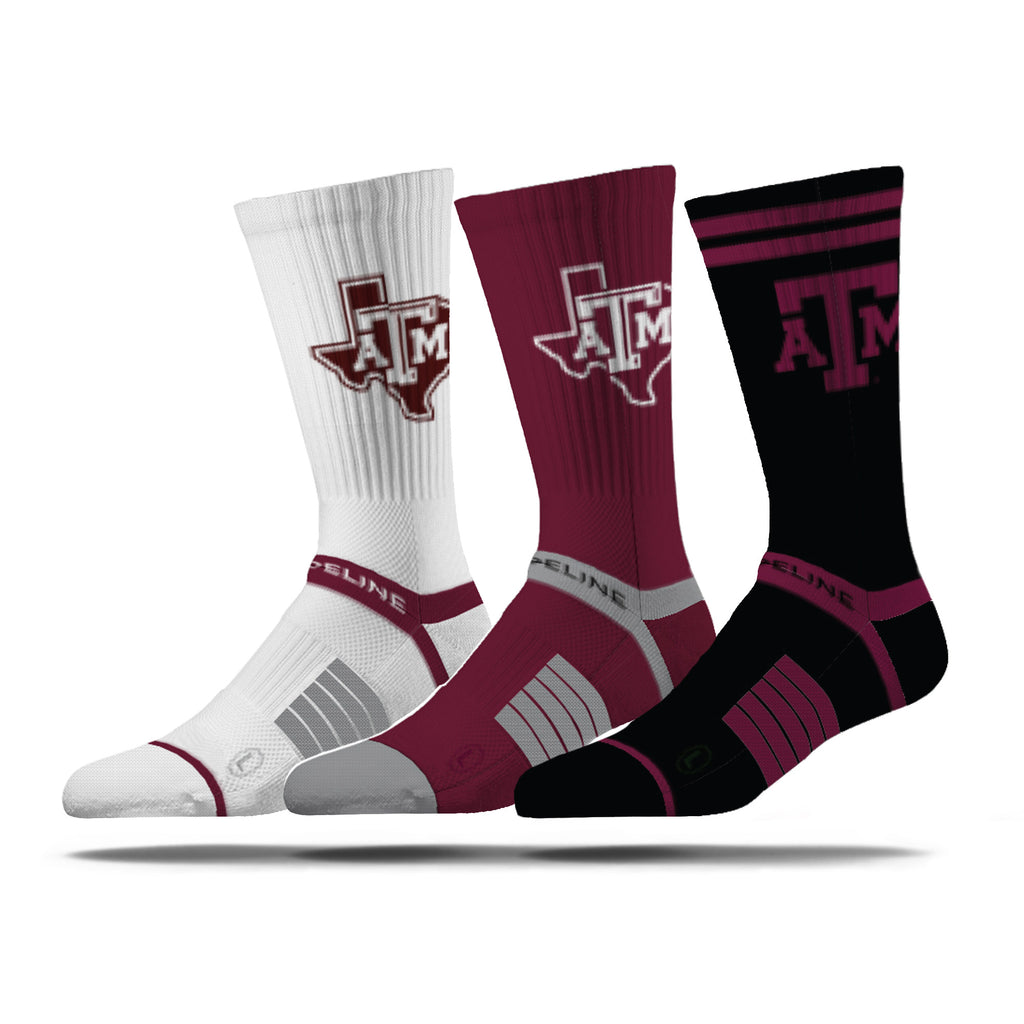 Texas A&M University | Premium Knit Crew 3 Pack | NCAA 3 Pack G2 | N02506521ML