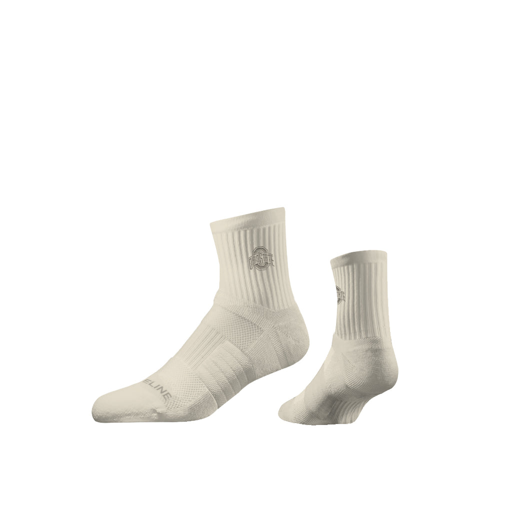 The Ohio State University | Half Calf Embroidered | Neutrals | Ivory | N02791969ML