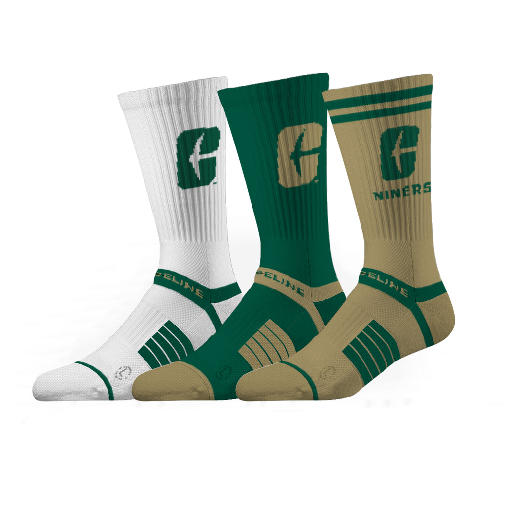 The University of North Carolina at Charlotte | Premium Knit Crew 3 Pack | NCAA 3 Pack G2 | N02499934ML