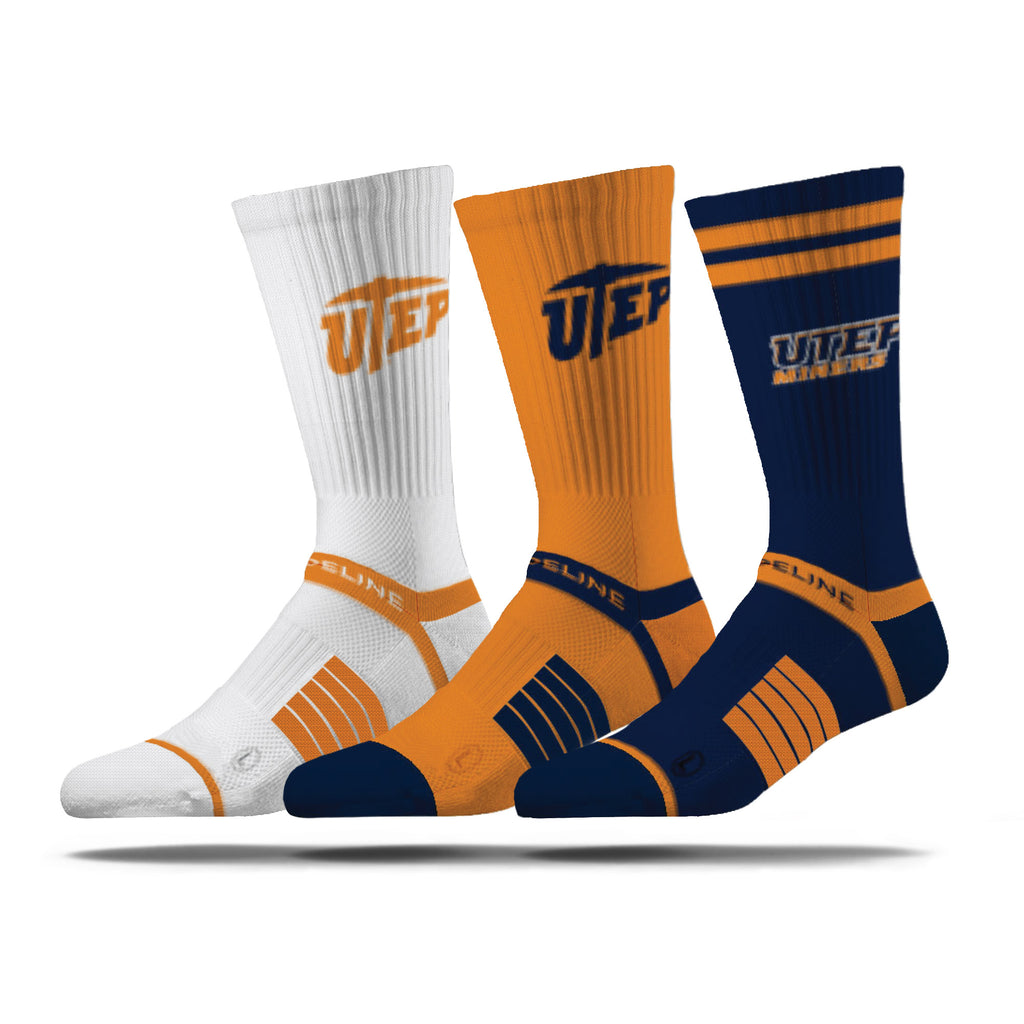 The University of Texas at El Paso | Premium Knit Crew 3 Pack | NCAA 3 Pack G2 | N02506940ML