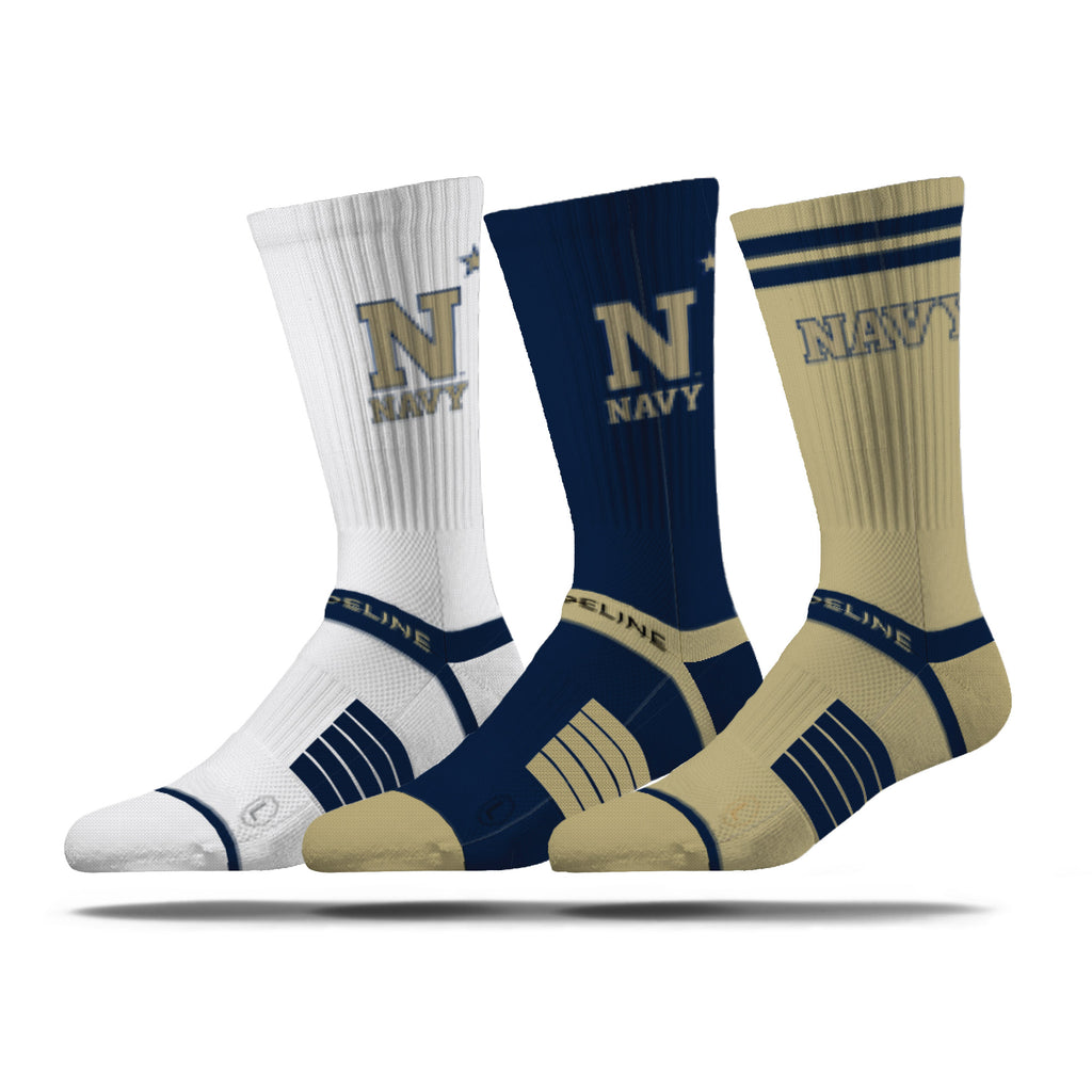 United States Naval Academy | Premium Knit Crew 3 Pack | NCAA 3 Pack G2 | N02612376ML