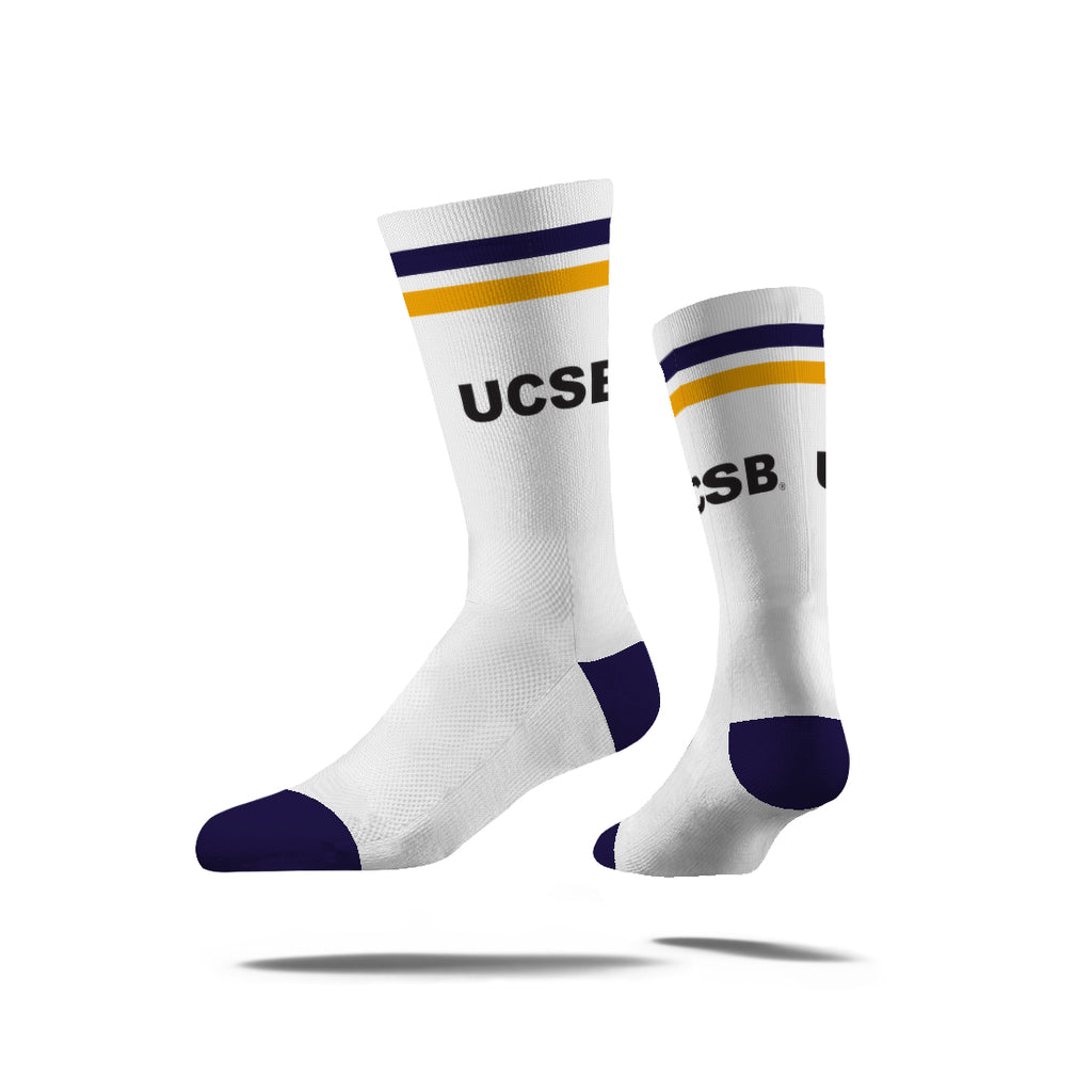 University of California, Santa Barbara | Economy Knit Crew | Primary Logo White | N02422675ML