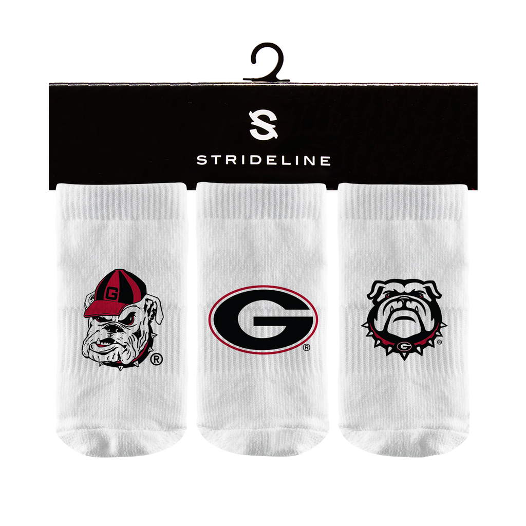 University of Georgia | Baby Socks 3 Pack | Primary Logo | N00928308B01