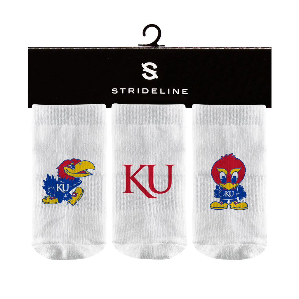 University of Kansas | Baby Socks 3 Pack | Primary Logo | N01170043B01