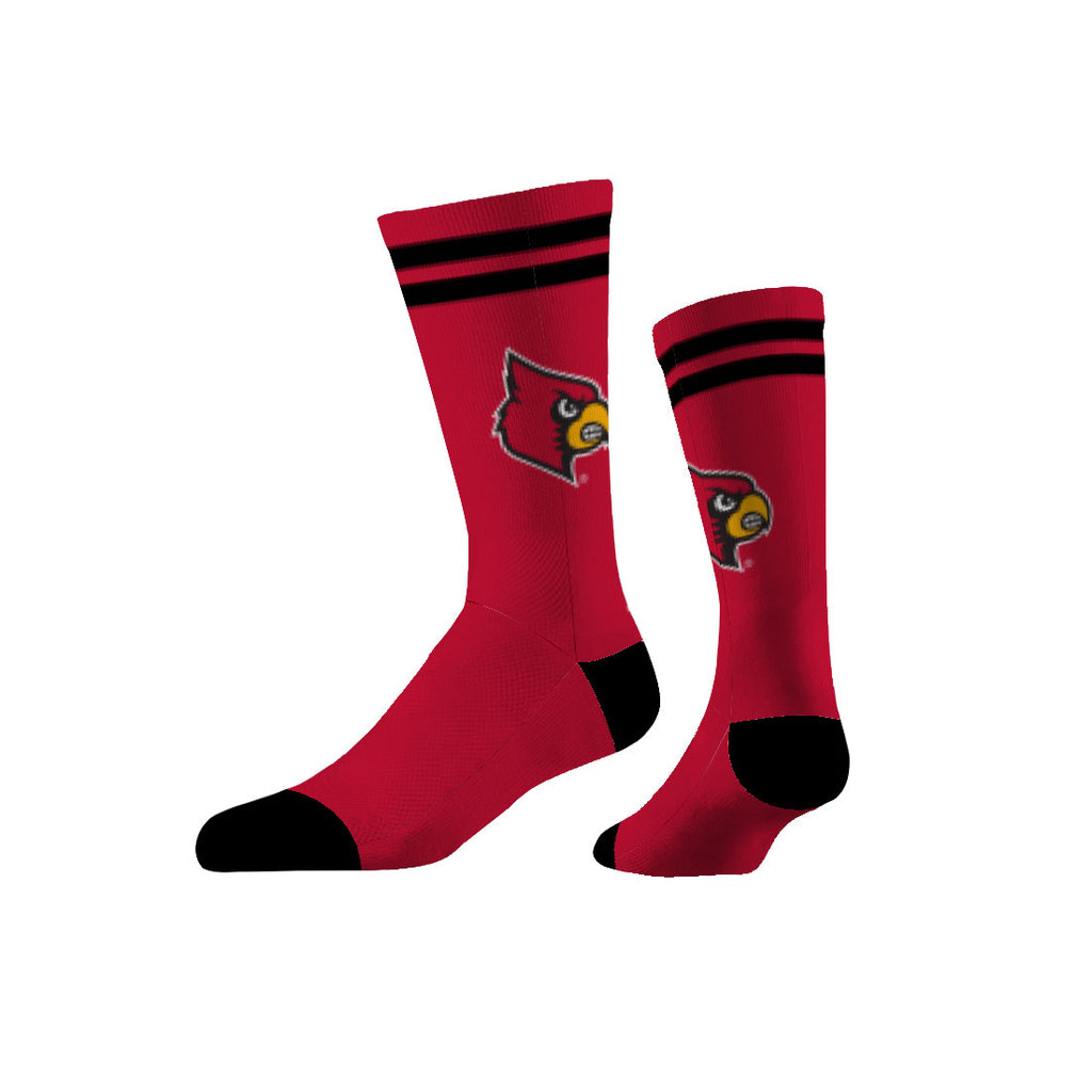 University of Louisville | Economy Knit Crew | Primary Logo School Color | Red | N02425058ML
