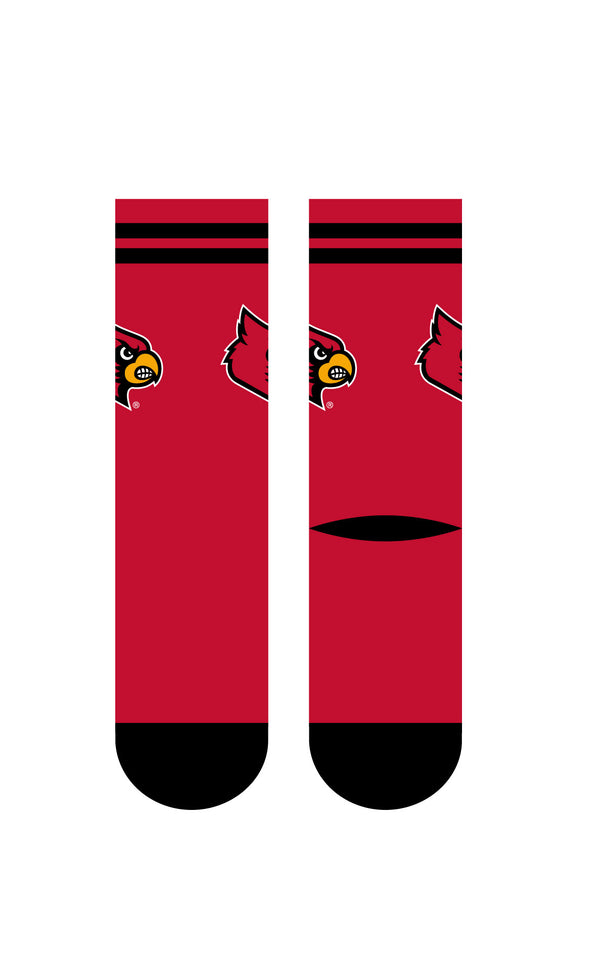 University of Louisville | Economy Knit Crew | Primary Logo School Color | Red | N02425058ML