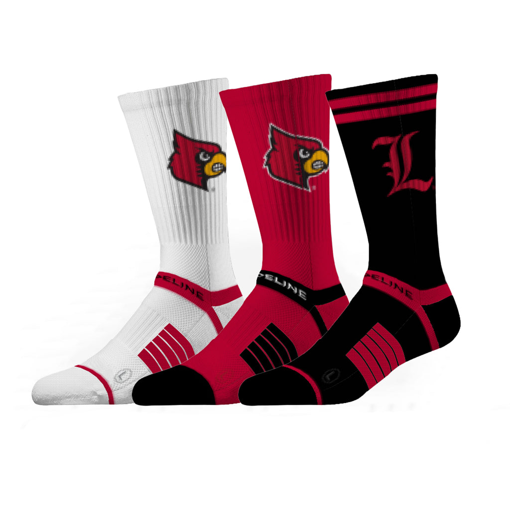University of Louisville | Premium Knit Crew 3 Pack | NCAA 3 Pack G2 | N02502851ML