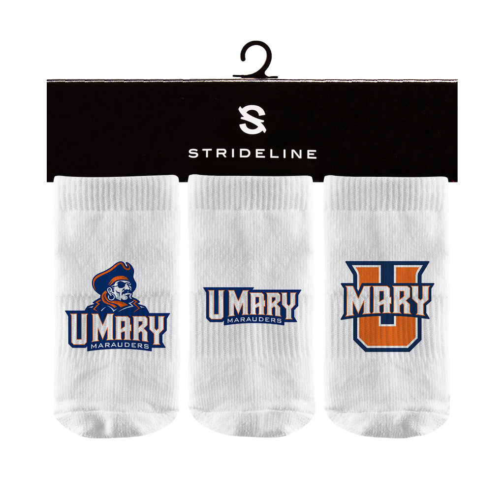 University of Mary | Baby Socks 3 Pack | Primary Logo | N02497547B01