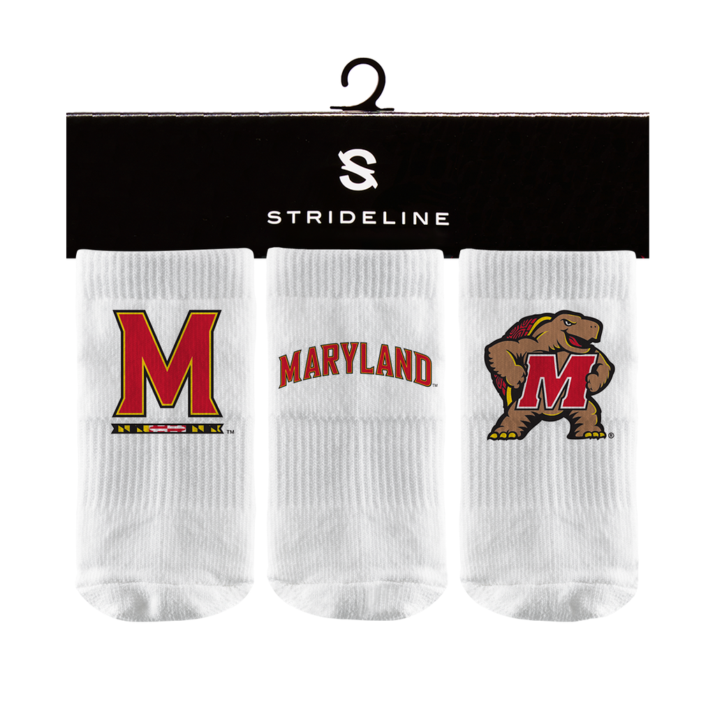 University of Maryland | Baby Socks 3 Pack | Primary Logo | N02583746B01