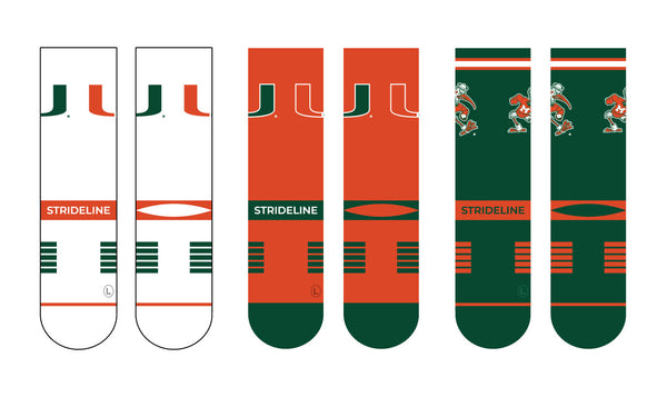 University of Miami | Premium Knit Crew 3 Pack | NCAA 3 Pack G2 | N02503505ML