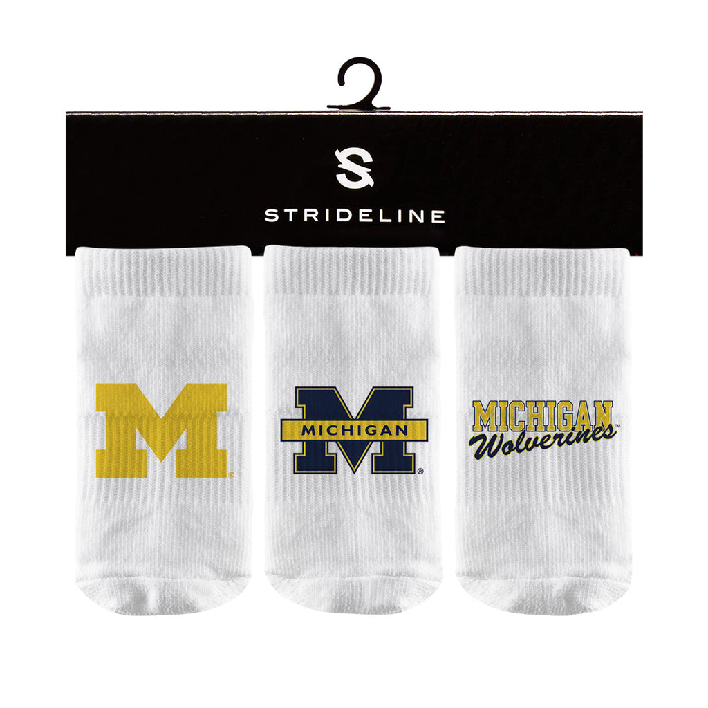 University of Michigan | Baby Socks 3 Pack | Primary Logo | N02105842B01