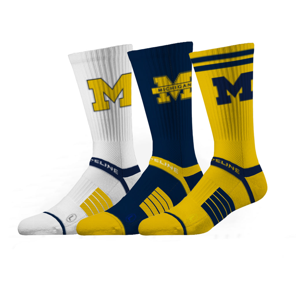 University of Michigan | Premium Knit Crew 3 Pack | NCAA 3 Pack G2 | N02503509ML