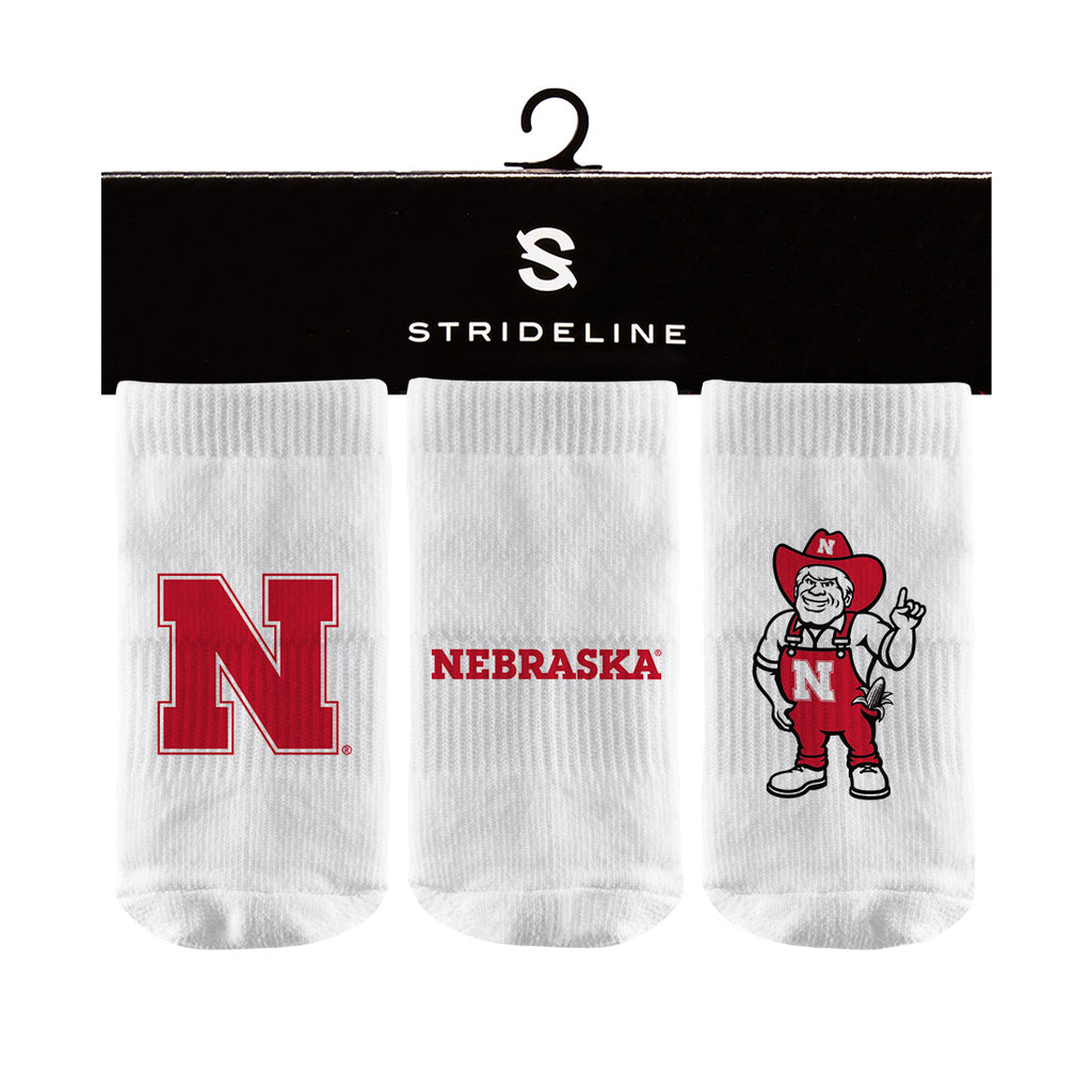 University of Nebraska | Baby Socks 3 Pack | Primary Logo | N01566950B01