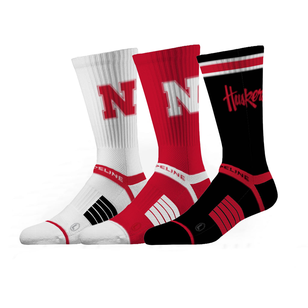 University of Nebraska | Premium Knit Crew 3 Pack | NCAA 3 Pack G2 | N02504012ML