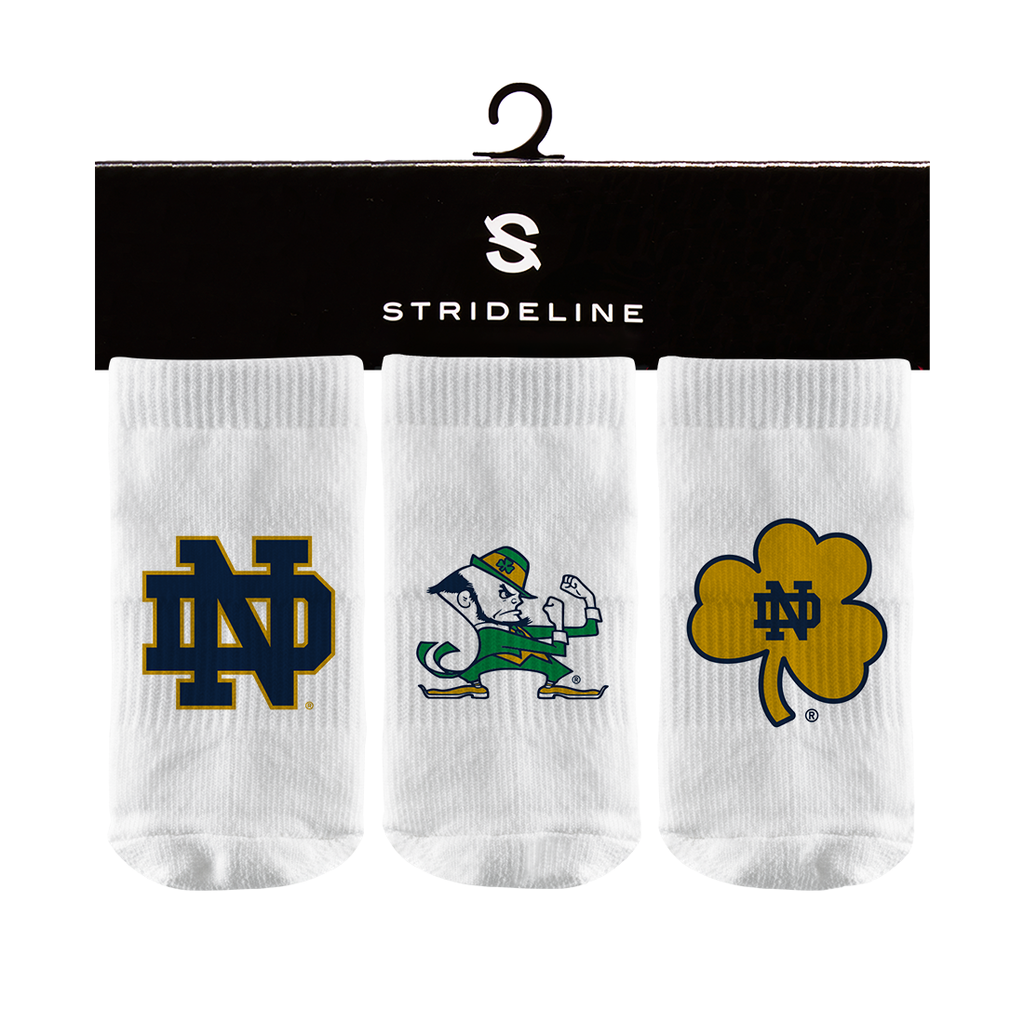 University of Notre Dame | Baby Socks 3 Pack | Primary Logo | N01821334B01
