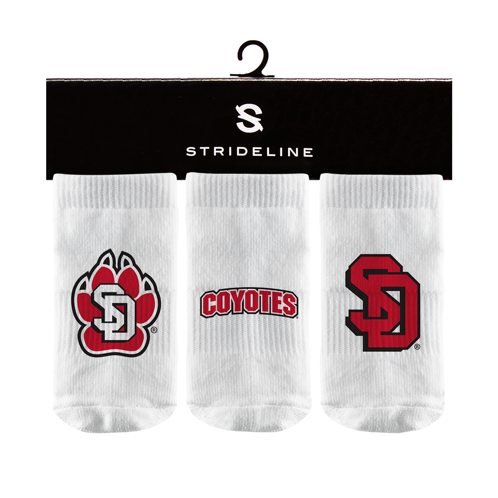 University of South Dakota | Baby Socks 3 Pack | Primary Logo | N02457855B01