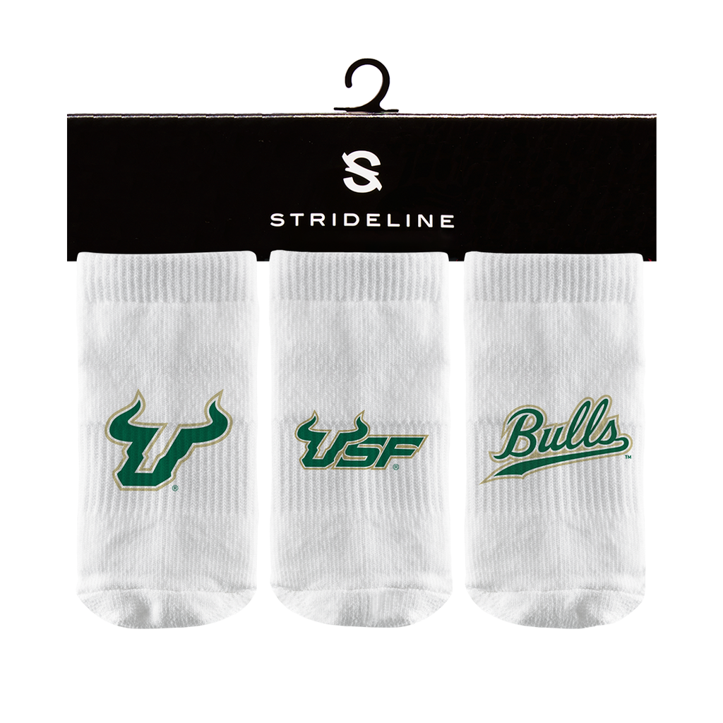 University of South Florida | Baby Socks 3 Pack | Primary Logo | N02379237B01