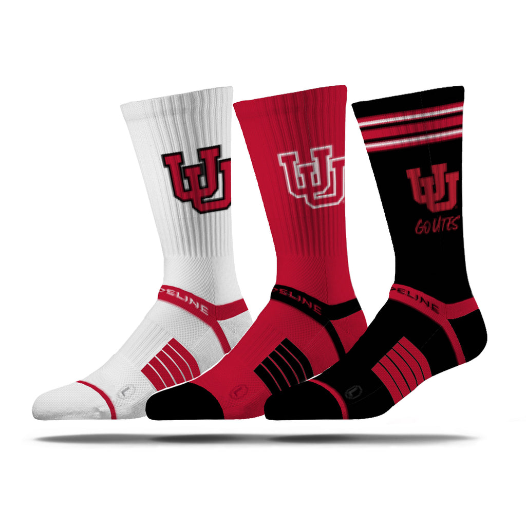 University of Utah | Premium Knit Crew 3 Pack | NCAA 3 Pack G2 | N02506366ML