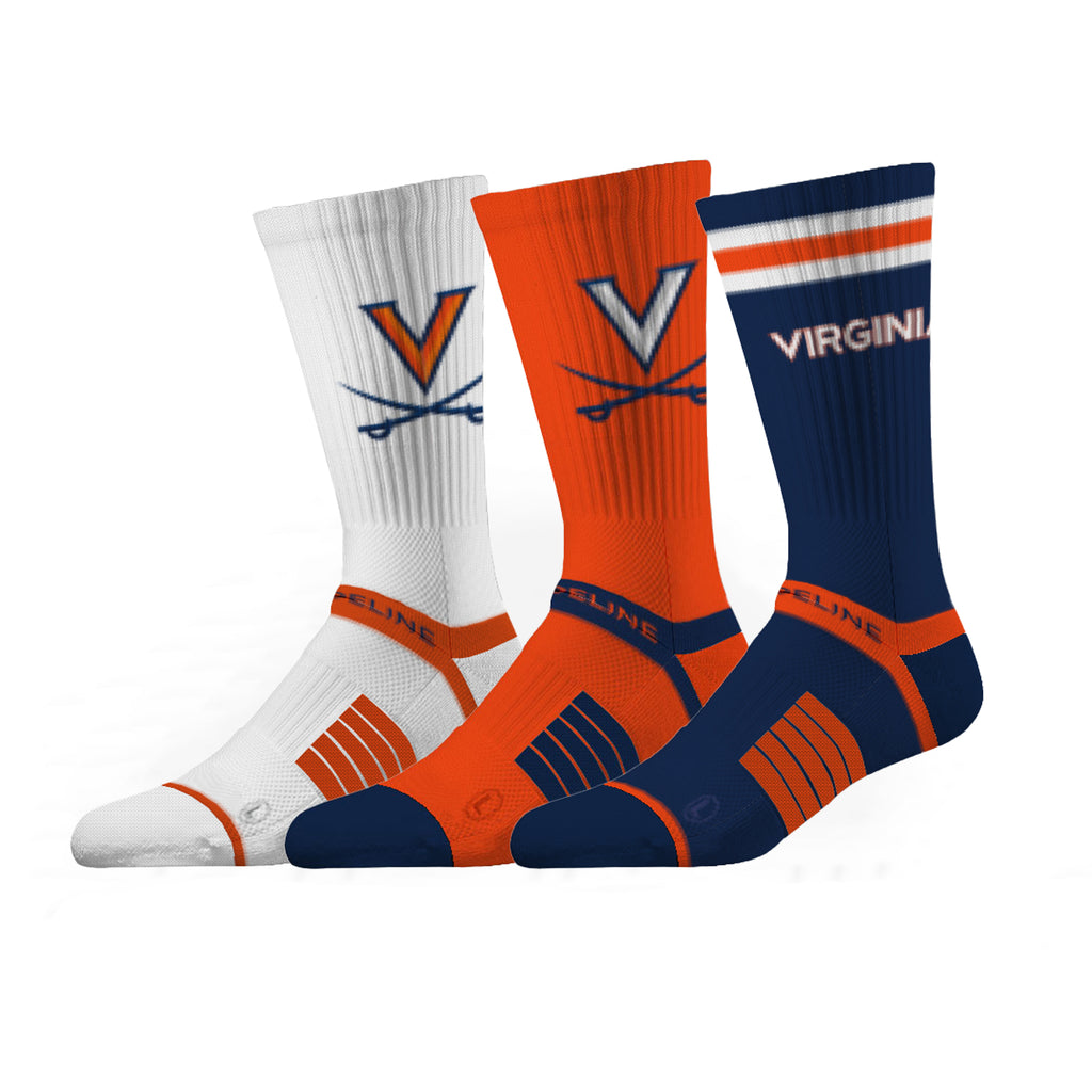 University of Virginia | Premium Knit Crew 3 Pack | NCAA 3 Pack G2 | N02506370ML