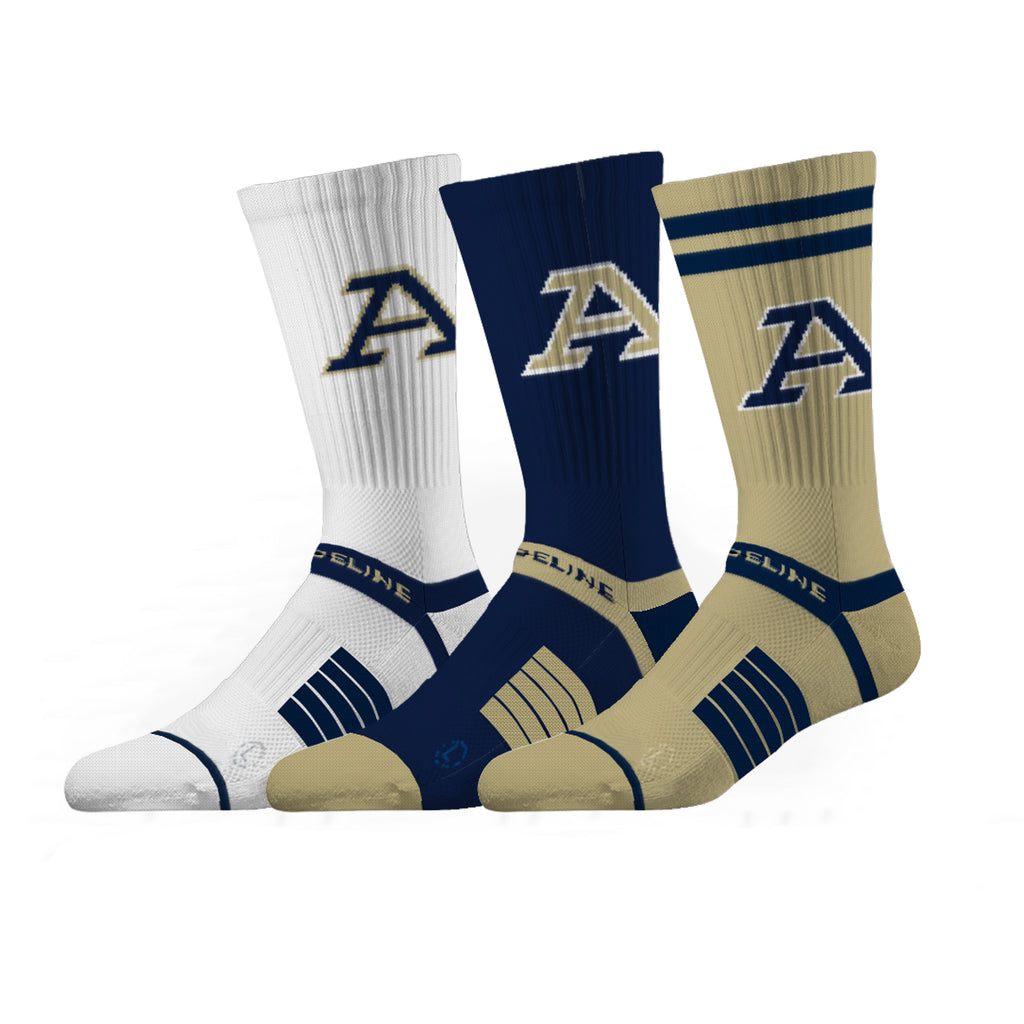 University of Akron | Premium Knit Crew 3 Pack | NCAA 3 Pack G2 | N02500210ML