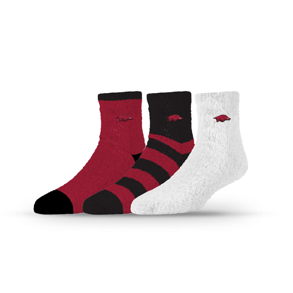 University of Arkansas | Fuzzy Half Calf Embroidered | NCAA 3 Pack | N02804199ML