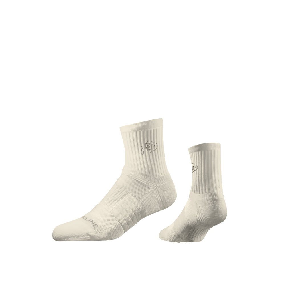 University of Colorado | Half Calf Embroidered | Neutrals | Ivory | N02823808ML