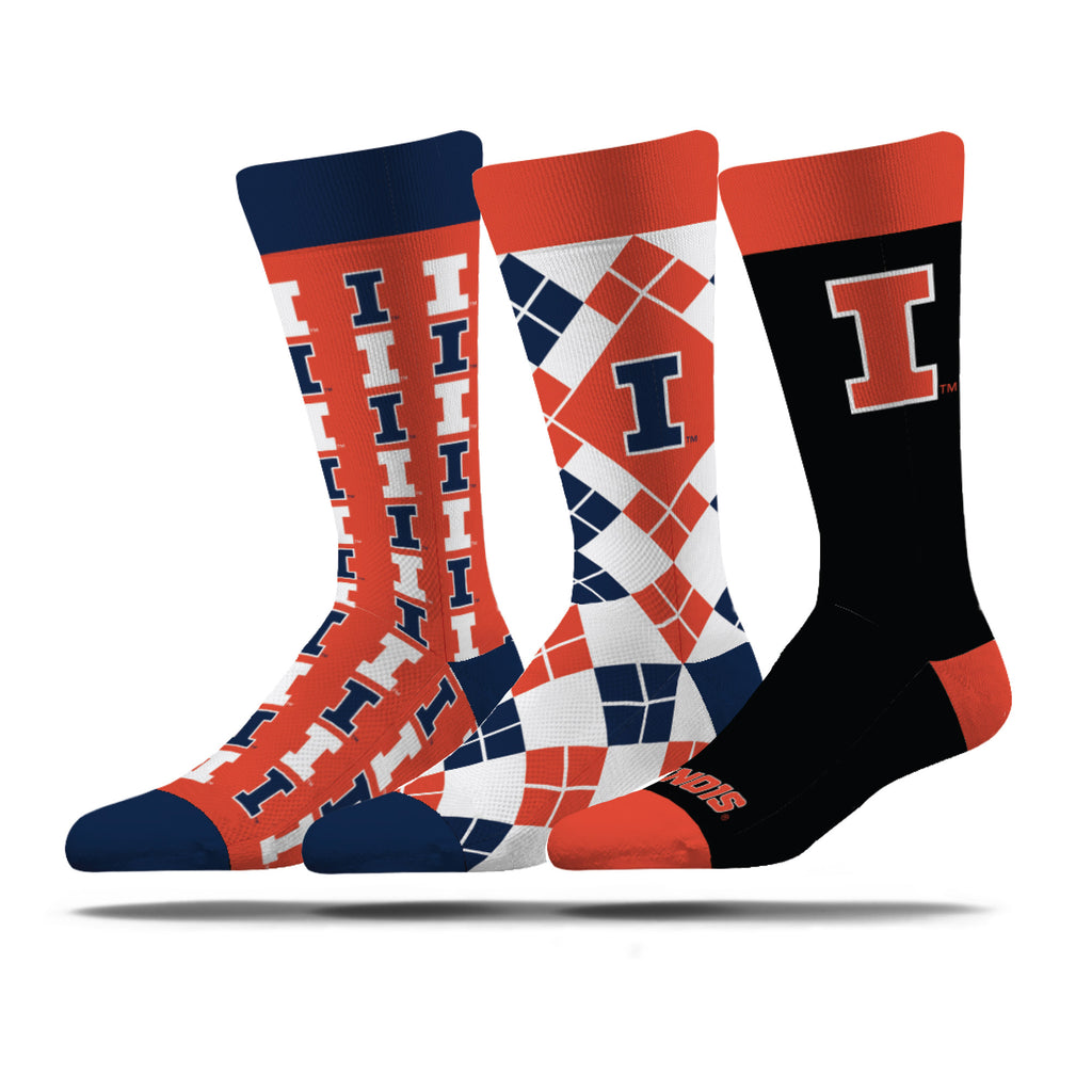 University of Illinois | Business Knit Crew | NCAA 3 Pack | N02415687ML