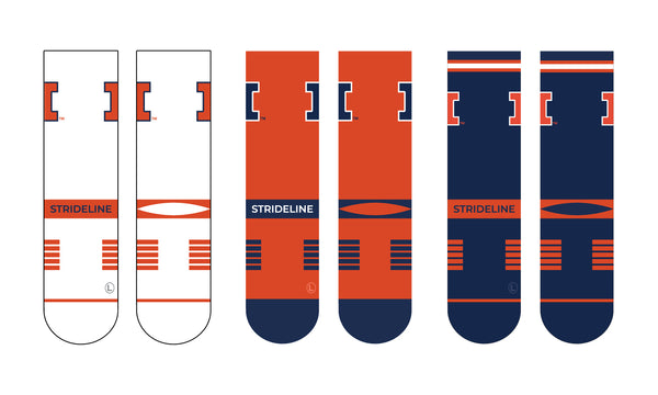 University of Illinois | Premium Knit Crew 3 Pack | NCAA 3 Pack G2 | N02501868ML