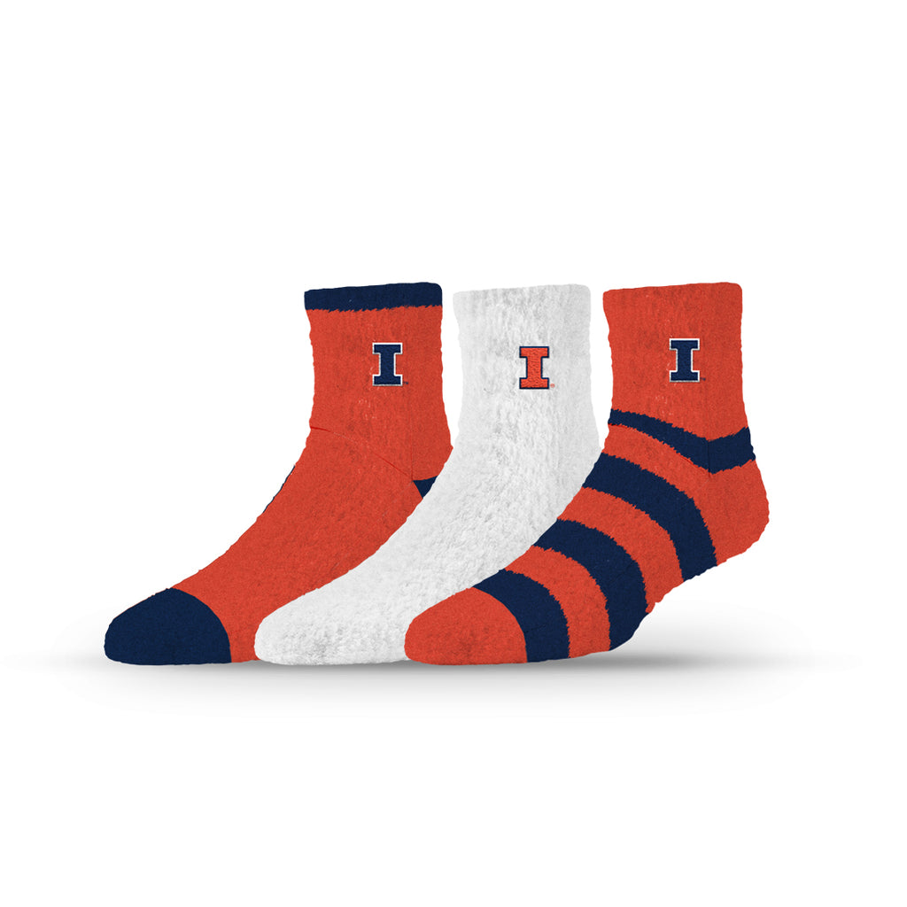 University of Illinois | Fuzzy Half Calf Embroidered | NCAA 3 Pack | N02804802ML