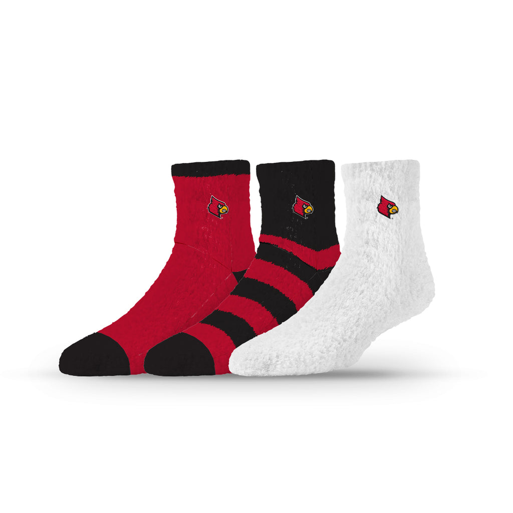 University of Louisville | Fuzzy Half Calf Embroidered | NCAA 3 Pack | N02805003ML