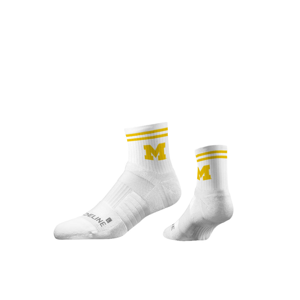 University of Michigan | Half Calf Knit | Primary Logo White | N02639904ML