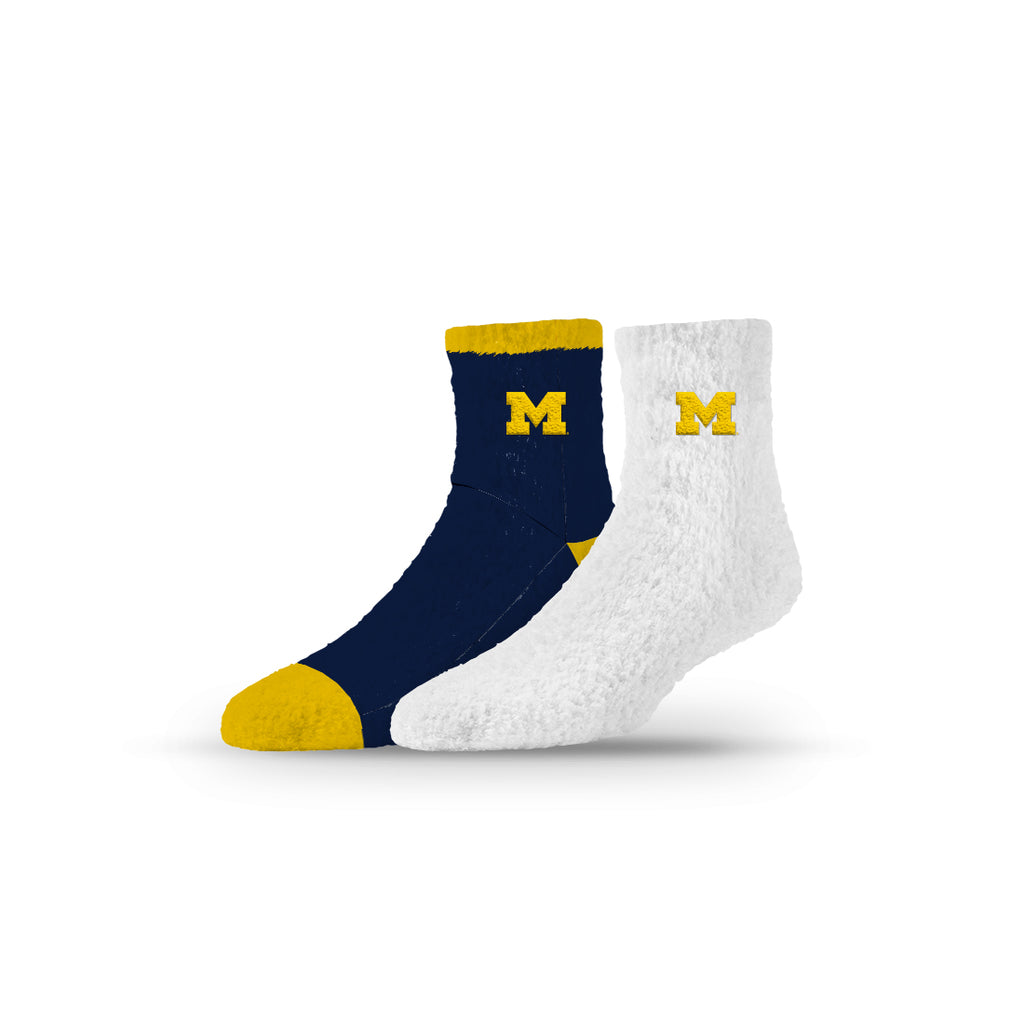 University of Michigan | Fuzzy Half Calf Embroidered | NCAA 2 Pack | N02805201ML