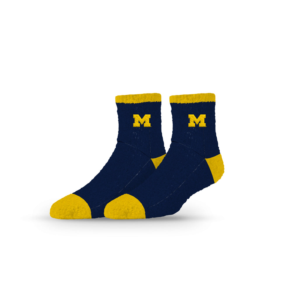 University of Michigan | Fuzzy Half Calf Embroidered | Primary Logo School Color | N02801792ML
