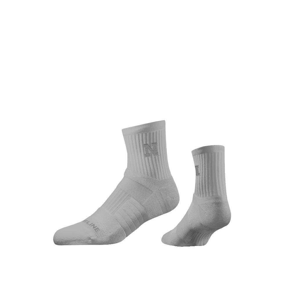 University of Nebraska | Half Calf Embroidered | Neutrals | Grey | N02809305ML