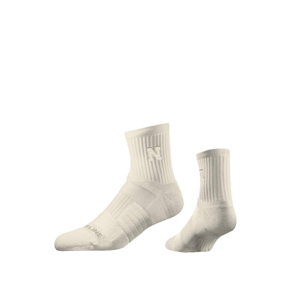 University of Nebraska | Half Calf Embroidered | Neutrals | Ivory | N02809312ML