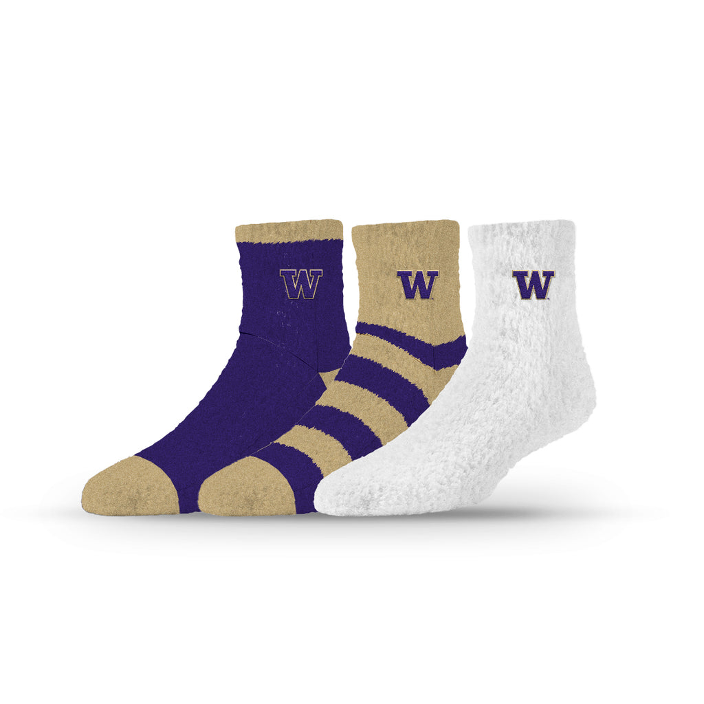 University of Washington | Fuzzy Half Calf Embroidered | NCAA 3 Pack | N02796012ML
