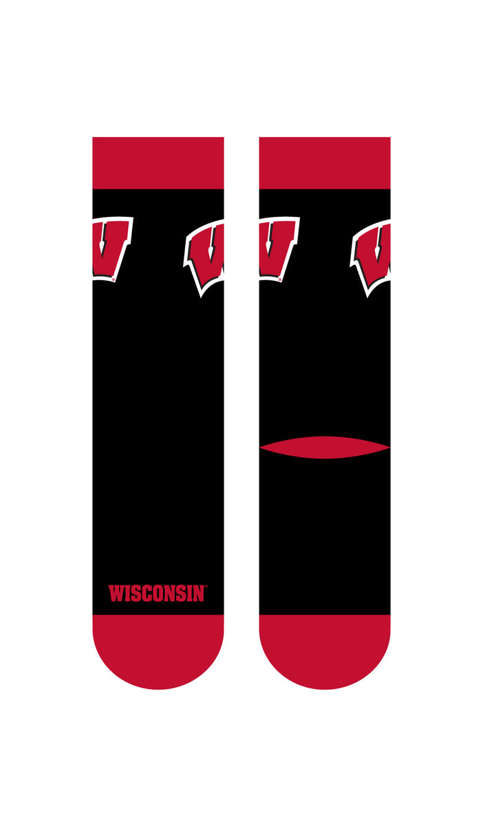 University of Wisconsin | Business Knit Crew | Primary Logo School Col ...