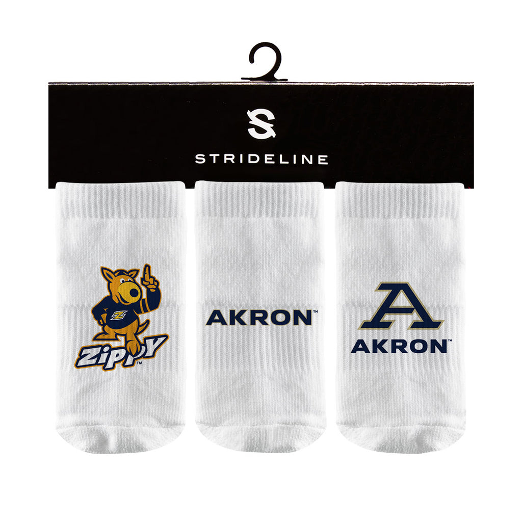 University of Akron | Baby Socks 3 Pack | Primary Logo | N02339304B01