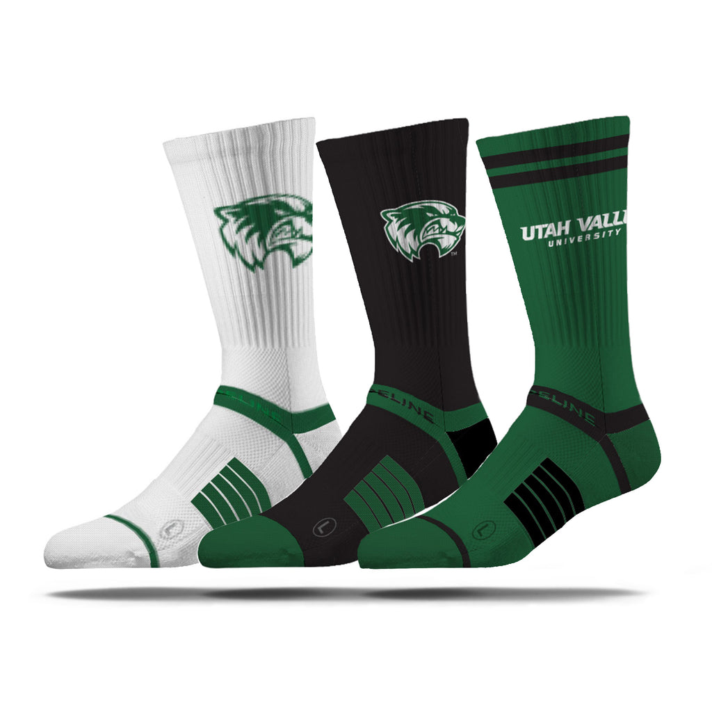 Utah Valley University | Premium Knit Crew 3 Pack | NCAA 3 Pack G2 | N02713525ML