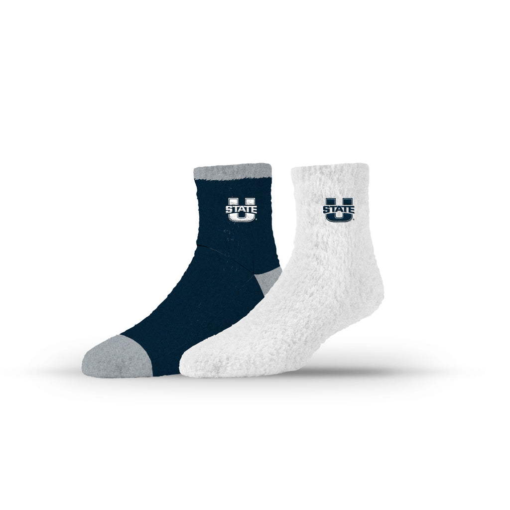 Utah State University | Fuzzy Half Calf Embroidered | NCAA 2 Pack | N02826414ML