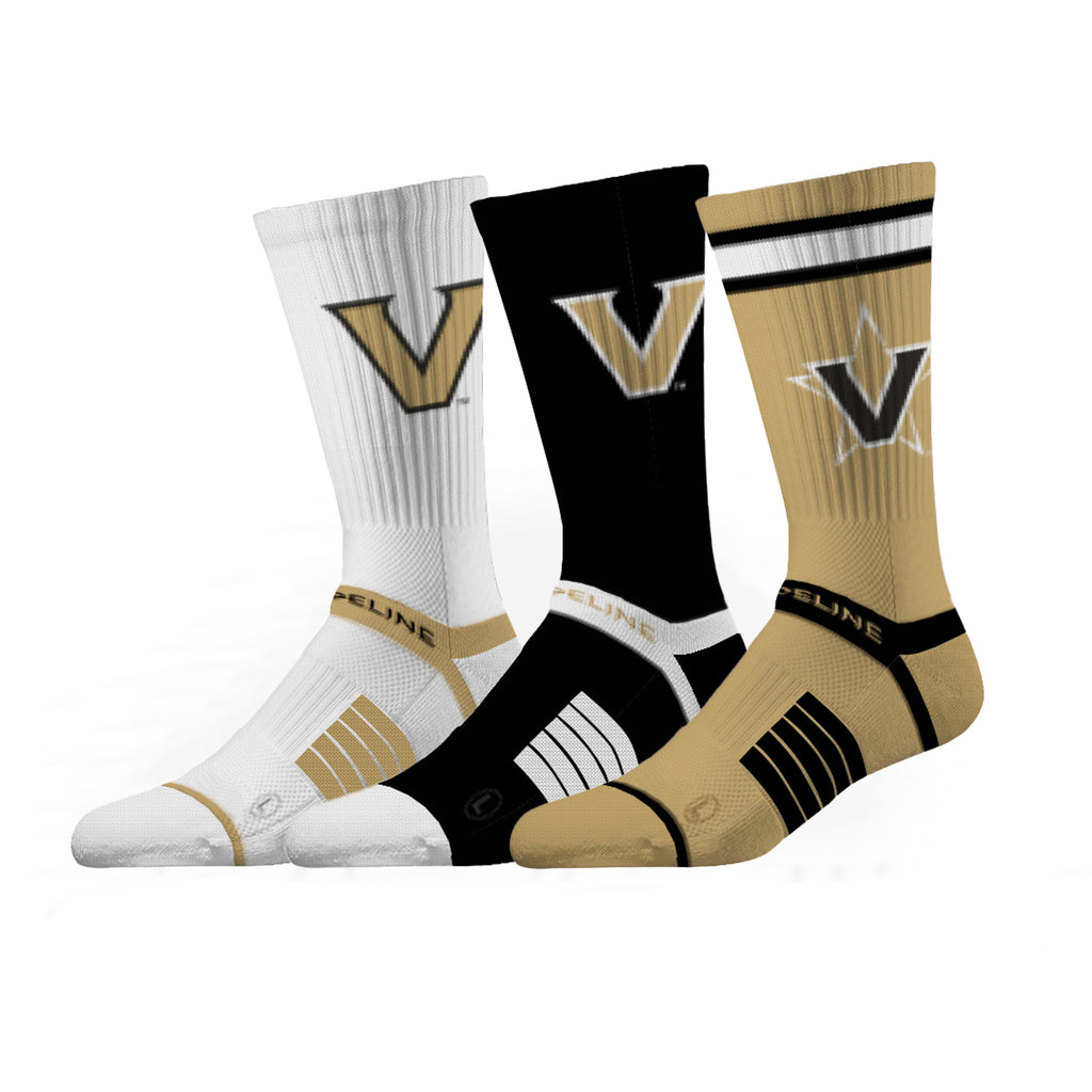 Vanderbilt University | Premium Knit Crew 3 Pack | NCAA 3 Pack G2 | N02506382ML