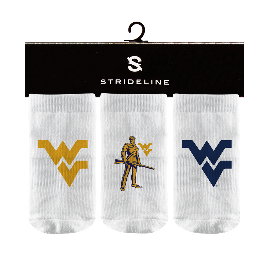 West Virginia University | Baby Socks 3 Pack | Primary Logo | N00930048B01
